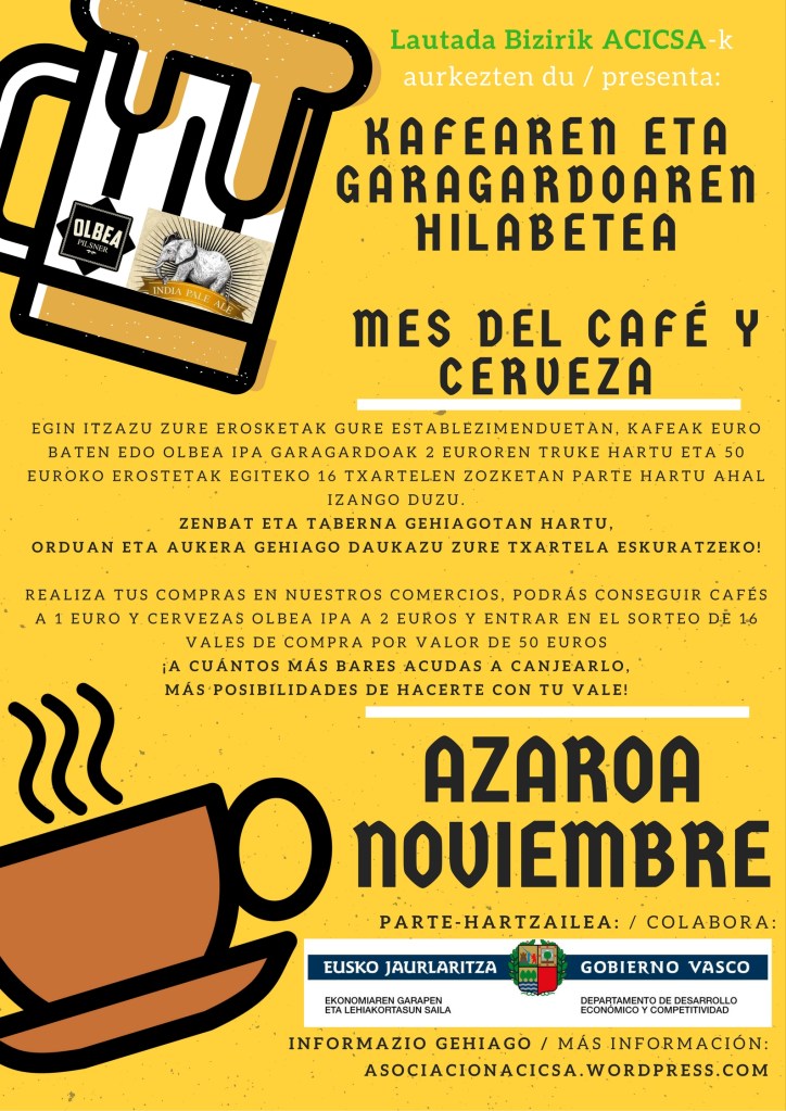 NOVIEMBRE Mes del Café y Cerveza