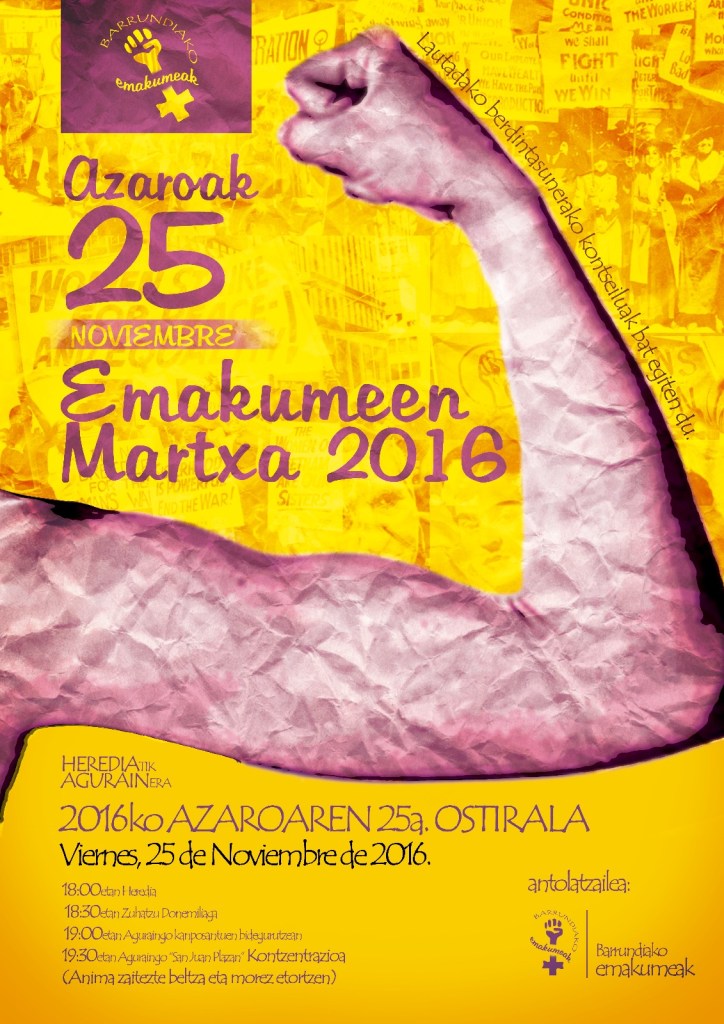 Marcha 25 Noviembre Lautada Llanada Alavesa Violencia