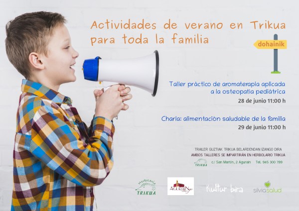 Cartel Herbolario Trikua Alimentación Saludable Aromaterapia niños niñas