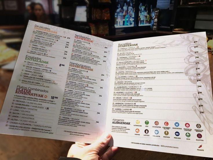 Kilkenny Irish Pub Carta